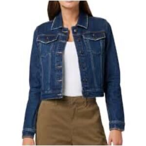 JOES JEANS Women’s Dark Wash Button Front Trucker Denim Jacket Small